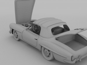 full w interior mercedes 190sl soft top Modelo 3D