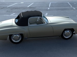 full w interior mercedes 190sl soft top Modelo 3D