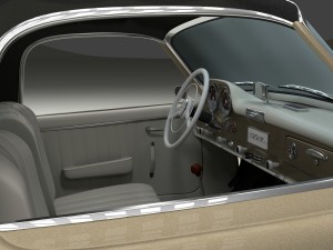 full w interior mercedes 190sl soft top Modelo 3D