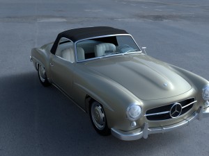 full w interior mercedes 190sl soft top Modelo 3D