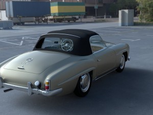 full w interior mercedes 190sl soft top Modelo 3D