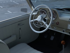 full w interior mercedes 190sl soft top Modelo 3D