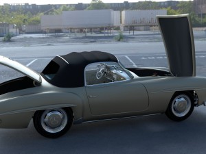 full w interior mercedes 190sl soft top Modelo 3D