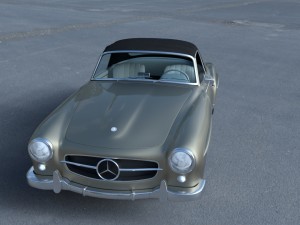 full w interior mercedes 190sl soft top Modelo 3D