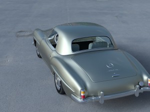 mercedes 190sl with interior hard top 3D 모델