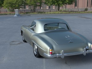 mercedes 190sl with interior hard top 3D 모델