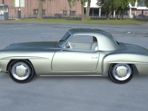 mercedes 190sl with interior hard top 3D 모델