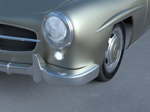 mercedes 190sl with interior hard top 3D 모델