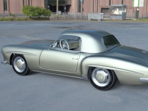 mercedes 190sl with interior hard top 3D 모델