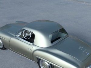 mercedes 190sl with interior hard top 3D 모델