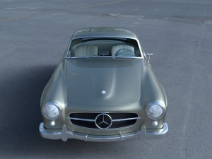 mercedes 190sl with interior hard top 3D 모델