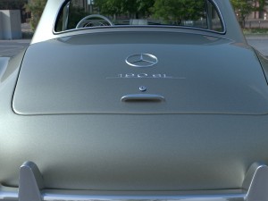 mercedes 190sl with interior hard top 3D 모델