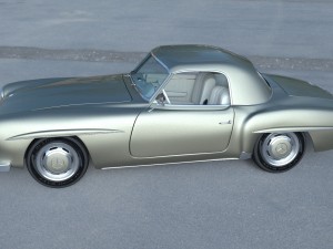 mercedes 190sl with interior hard top 3D 모델