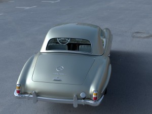 mercedes 190sl with interior hard top 3D 모델