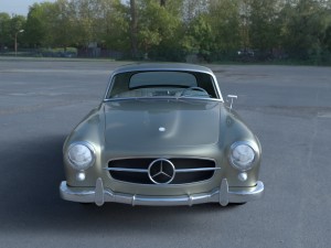 mercedes 190sl with interior hard top 3D 모델