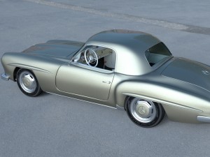 mercedes 190sl with interior hard top 3D 모델