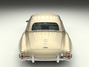 mercedes 190sl with interior hard top 3D 모델