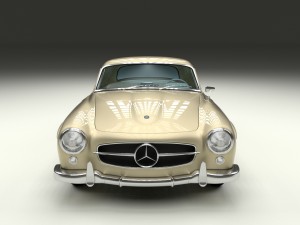 mercedes 190sl with interior hard top 3D 모델
