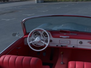 mercedes 190sl with interior 3D Model