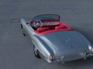 mercedes 190sl with interior 3D Model