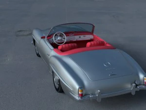 mercedes 190sl with interior 3D Model