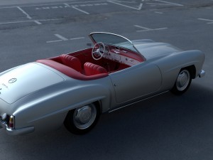 mercedes 190sl with interior 3D Model