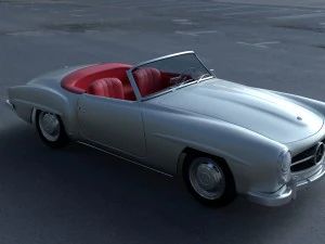 mercedes 190sl with interior 3D Model