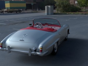 mercedes 190sl with interior 3D Model