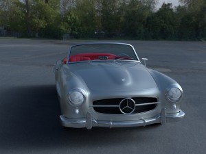 mercedes 190sl with interior 3D Model