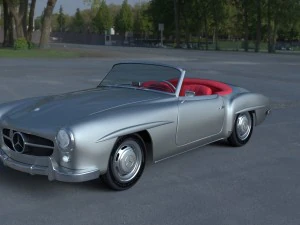 mercedes 190sl with interior 3D Model