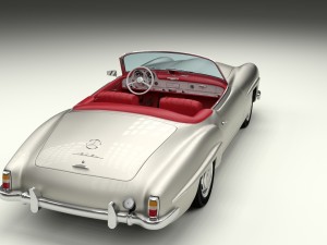 mercedes 190sl with interior 3D Model