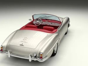 mercedes 190sl with interior 3D Model