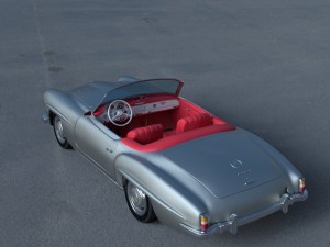 mercedes 190sl with interior 3D Model