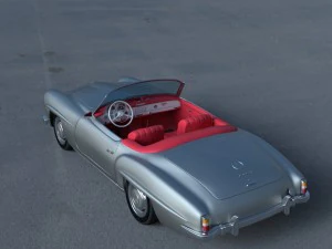 mercedes 190sl with interior 3D Model
