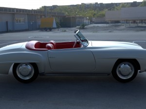mercedes 190sl with interior 3D Model