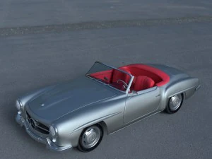mercedes 190sl with interior 3D Model