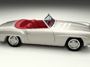 mercedes 190sl with interior 3D Model