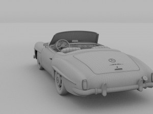 mercedes 190sl with interior 3D Model