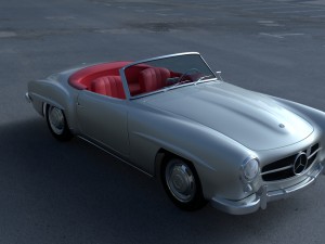 mercedes 190sl with interior 3D Model