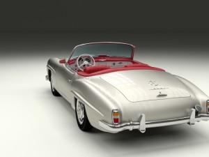 mercedes 190sl with interior 3D Model