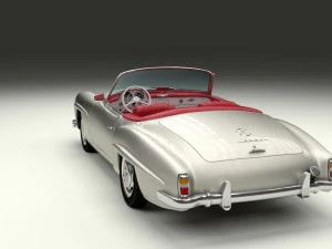 mercedes 190sl with interior 3D Model