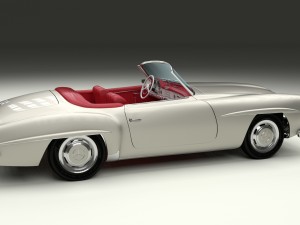 mercedes 190sl with interior 3D Model