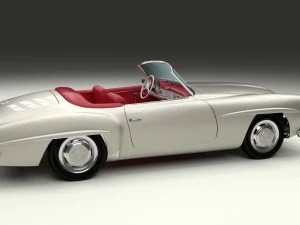mercedes 190sl with interior 3D Model