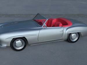 mercedes 190sl with interior 3D Model
