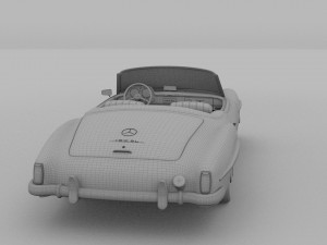 mercedes 190sl with interior 3D Model