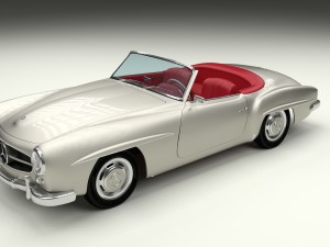 mercedes 190sl with interior 3D Model
