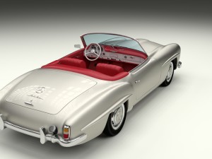 mercedes 190sl with interior 3D Model