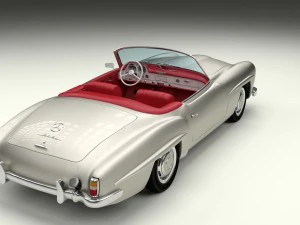 mercedes 190sl with interior 3D Model