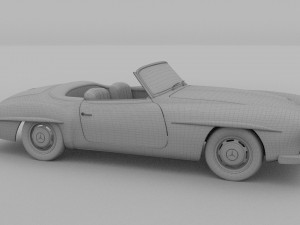 mercedes 190sl with interior 3D Model