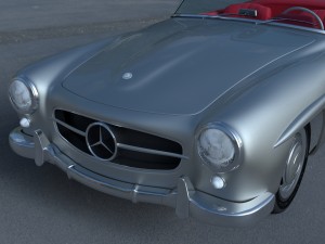 mercedes 190sl with interior 3D Model